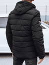 Herren Steppwinterjacke mit Kapuze schwarz Dstreet TX5059
