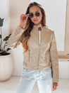 Damen Leder Ramones Jacke ROCKMISS beige Dstreet TY5215