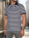 Gestreiftes Herren-Polohemd navyblau Dstreet PX0641