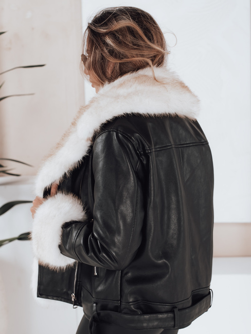 Damen Ramones Jacke mit Pelz schwarz Dstreet TY5122