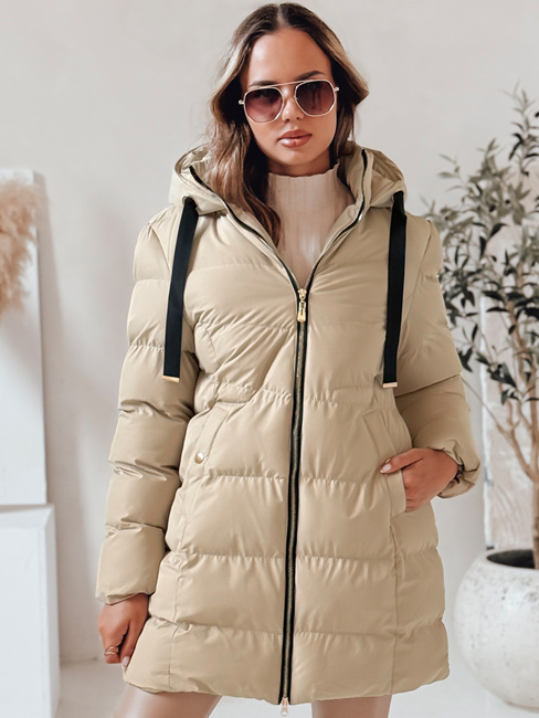Damen Winterjacke mit Kapuze GABRIELLE beige Dstreet TY4365