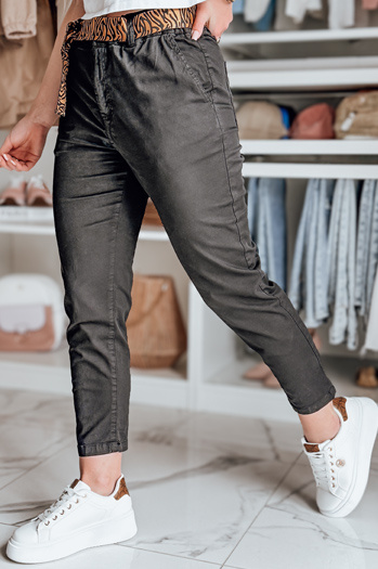 Damen Freizeithose mit Gürtel MADELINA schwarz Dstreet UY2629