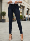 Damen Skinny Jeans mit hoher Taille navy blau Dstreet UY2865