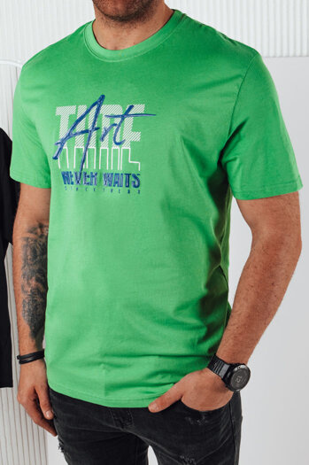Bedrucktes grünes Herren-T-Shirt Dstreet RX5393