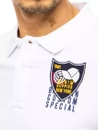 Herren Poloshirt mit Stickerei Weiß Dstreet PX0392