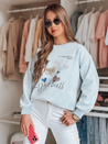 Damen Sweatshirt in Übergröße mit Herzen PINKNOTE blau Dstreet BY1502