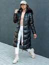 Damen gesteppte CRYSTAL Winterjacke mit Kapuze schwarz Dstreet TY4502