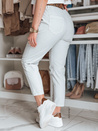 Damen Freizeithose mit Gürtel MADELINA hellgrau Dstreet UY2625
