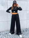 Damen Set aus weiter Hose und Crop Top ASTRAL ALLURE schwarz Dstreet AY0920
