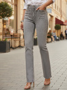 Damen Jeans mit weitem Bein und hoher Taille Grau Dstreet UY2875