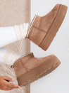 Damen Plateau-Schneestiefel beige Dstreet ZY1054