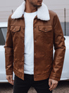 Herren Lederjacke mit Fell braun Dstreet TX4746