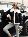 Damen FURBLAZE Lederjacke mit Schafsfell Dstreet schwarz TY4730