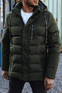 Herren Steppwinterjacke mit Kapuze grün Dstreet TX4942