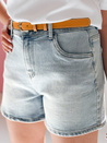 Damen Denim-Shorts mit Gürtel SUNNY JIN blau Dstreet SY0470