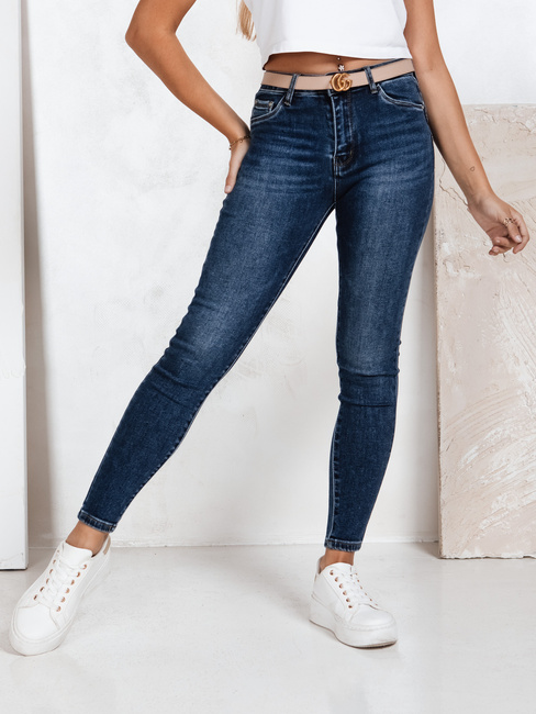 Damen Skinny Jeans mit hoher Taille blau Dstreet UY2793