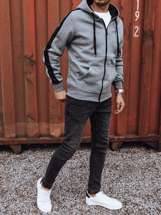 Herren Kapuzenpulli dunkelgrau Dstreet BX5805