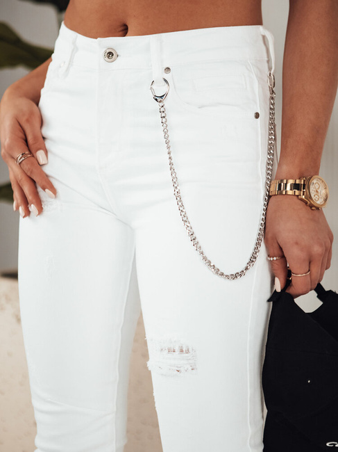 Damen Jeans mit hoher Taille ALEX Farbe Weiß DSTREET UY1878