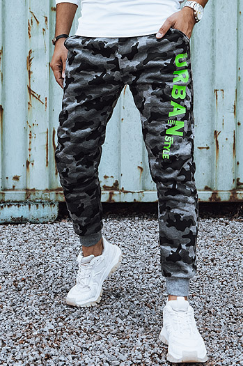 Herren Moro bedruckte Jogginghose anthrazit Dstreet UX4441