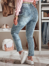 Damen Denim Slim Fit Hose mit Gürtel FLORETTA blau Dstreet UY2490