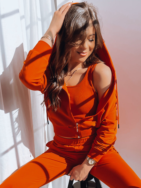 Damen Sweatshirt mit Kapuze MY LOVE Farbe Orange DSTREET BY1200