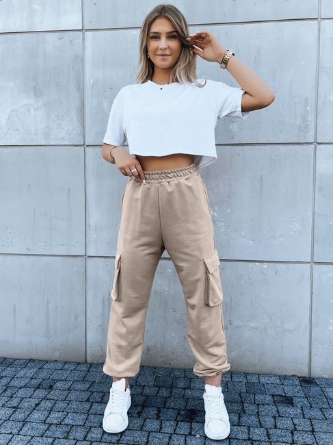 Damen Sweathose BAGGY beige Dstreet UY1607