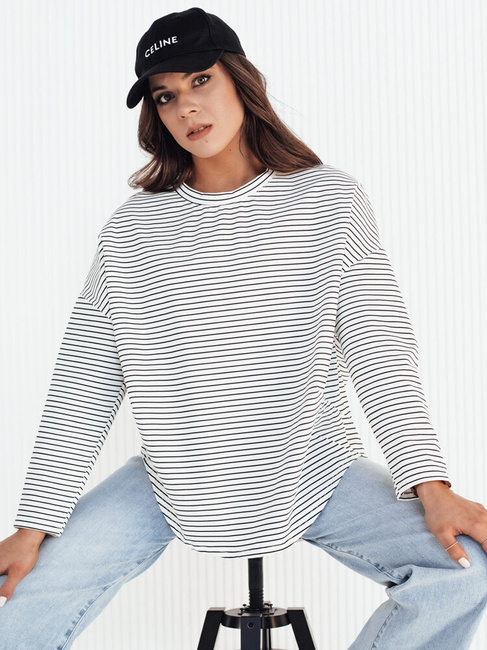 Damen Sweatshirt in Übergröße PEILLE weiß Dstreet RY2364