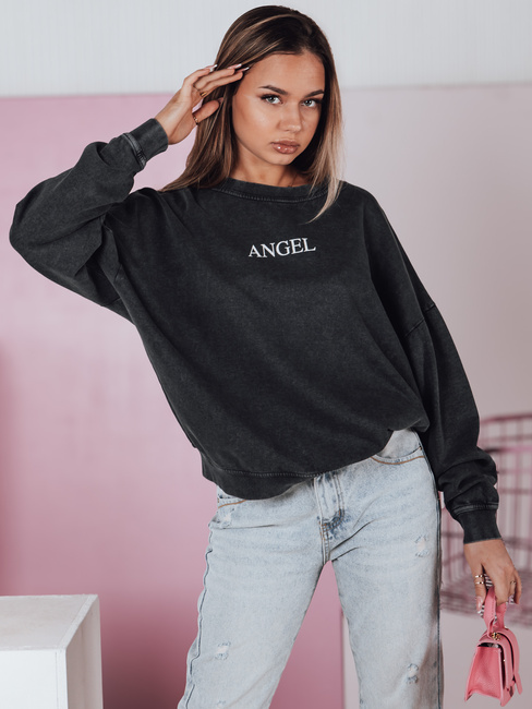 Damen Sweatshirt in Einheitsgröße HALOAURA graphit Dstreet BY1347