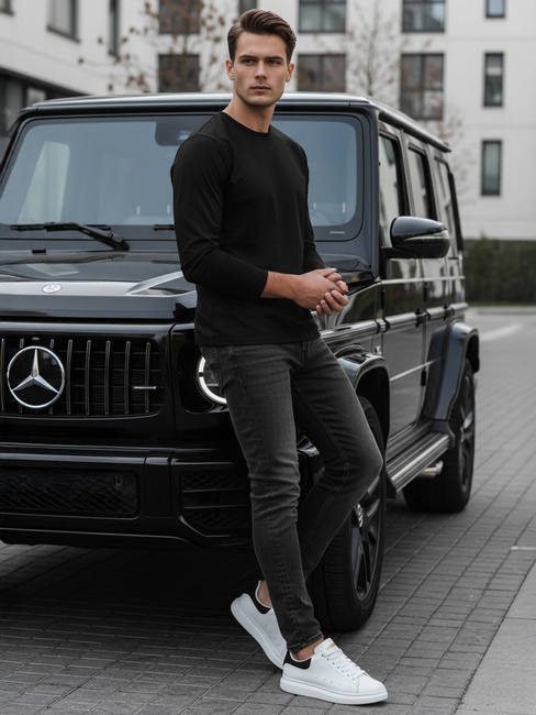 Herren schwarz Dstreet Longsleeve LX0577