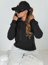 Damen Kapuzenpullover BASIC Schwarz BY0158
