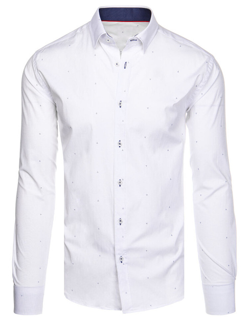 Herren Langarm Hemd Farbe Weiß DSTREET DX2521