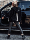 Damen NANCY Alpaka Jacke mit Kapuze schwarz Dstreet NY0693