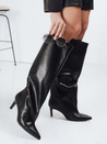 Damenstiefel mit breitem Schaft schwarz Dstreet ZY1042