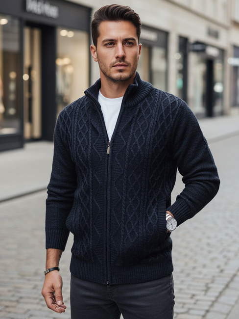 Herren Pullover ohne Knöpfe navy blau Dstreet WX2250z