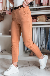 Damen Slim Fit Hose mit Gürtel TAIRONIK brick Dstreet UY2543