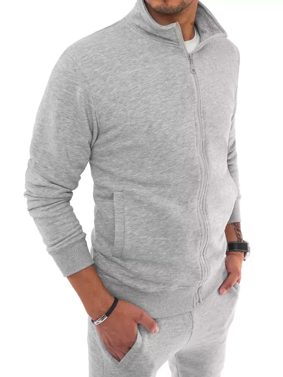 Herren Sweatshirt Zip Grau Dstreet BX5036