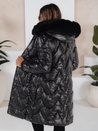 Damen Winterjacke ELECIO lang gesteppt mit Kapuze schwarz Dstreet TY5178