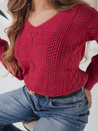 Damen Lange Pullover DARIA Farbe Rot DSTREET MY1719