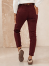 Damen CHARMYOU Denim-Hose mit Gürtel burgund Dstreet UY2271