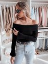 Damen Einheitsgröße Pullover mit offenen Schultern SHOWIT schwarz Dstreet MY2424