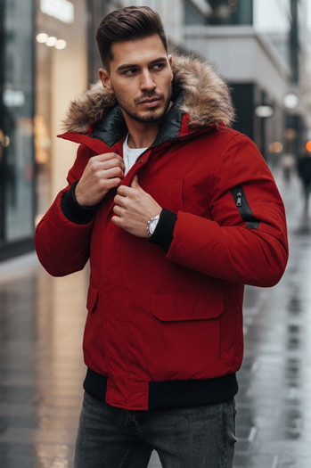 Herren Winterjacke kastanienbraun Dstreet TX4309