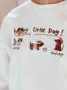 Damen Sweatshirt in Übergröße mit Dackel JAMNIKOVE weiß Dstreet BY1498