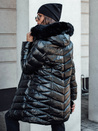Damen Steppwinterjacke mit Kapuze CRYSTAL schwarz Dstreet TY4584