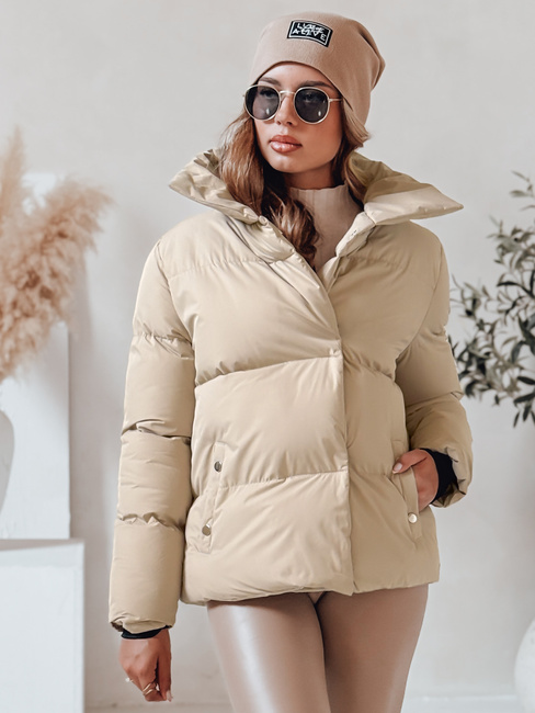 Damen Steppwinterjacke LARO hellbeige Dstreet TY4703