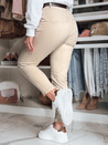 Damen Slim Fit Hose mit Gürtel LINESKA hellbeige Dstreet UY2573