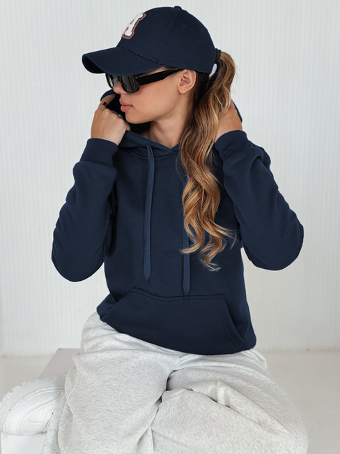 Damen Kapuzenpullover BASIC Dunkelblau BY0561