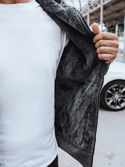 Herren Sweatshirt mit Reißverschluss Farbe Dunkelgrau DSTREET BX5598