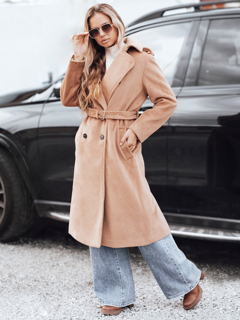 Damen Wintermantel klassisch Trench camel Dstreet NY0763