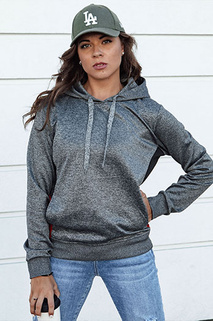 Damen Sport-Kapuzenpullover GIM dunkelgrau Dstreet BY1335