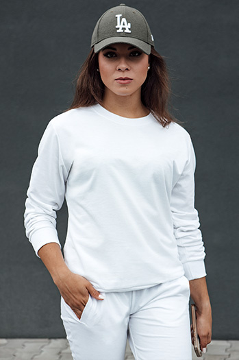 Damen GLAMFLAIR Sweatshirt weiß Dstreet BY1316